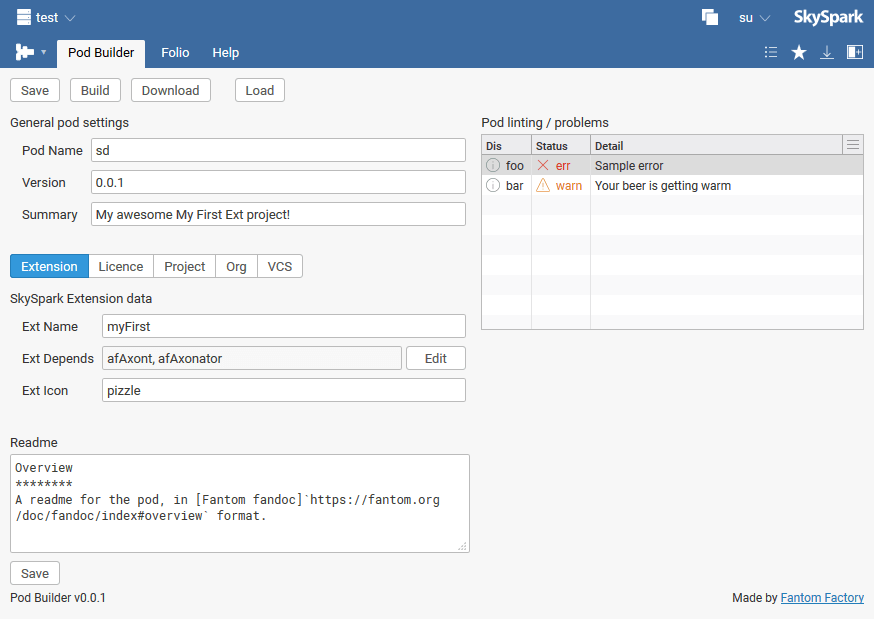 Screenshot of Pod Builder alpha